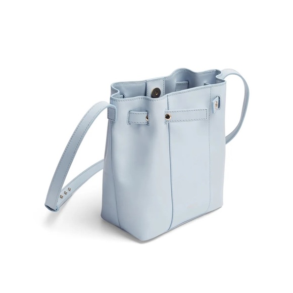 DeMellier Naples Shoulder Bag Crossbody Bucket Bag Light Blue - Picture 1 of 13